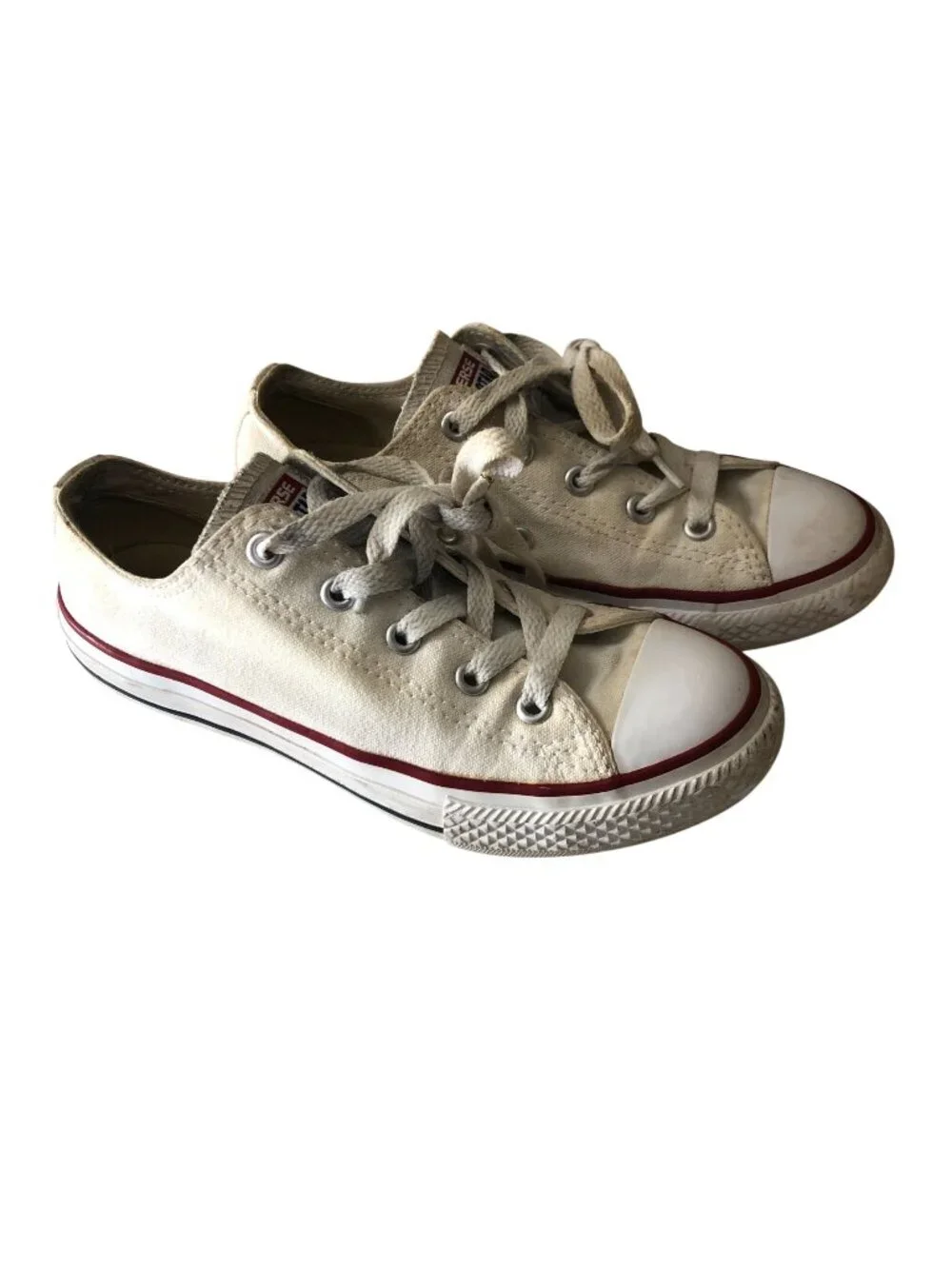 Converse Chuck Taylor All Star Low Top Sneakers White Canvas Youth 1